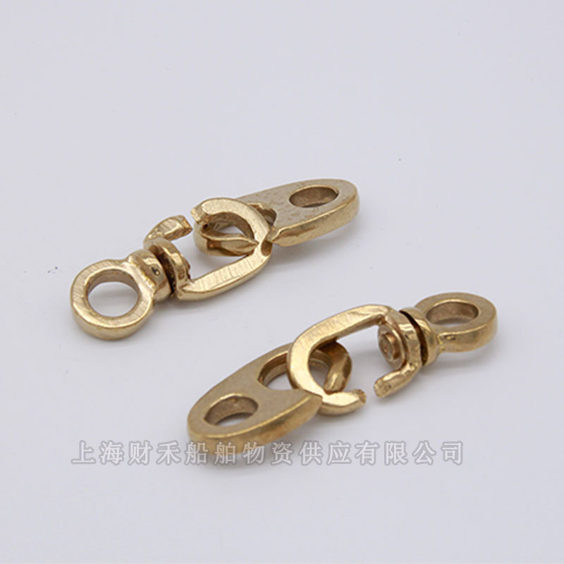 IMPA371581船用安全铜质国旗升降钩扣勾整套升旗用铜勾旗扣滑轮车