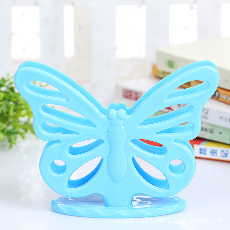 Hotel restaurante suministros de plástico en forma de mariposa caja de pañuelos