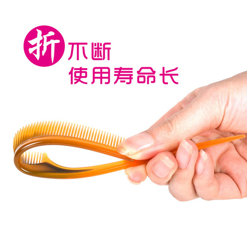Anti-static oxhide comb that won't break, small size specifically designed for women, practical hair styling travel comb made of plastic, elegant gift