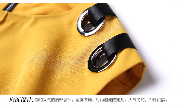 连衣裙-2017欧美夏季新款连衣裙 高档时尚圆孔