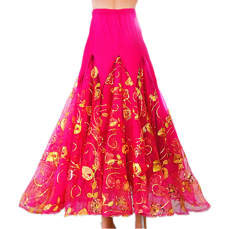 Ballroom dance skirts for women Modern dance dress red big swing skirt
