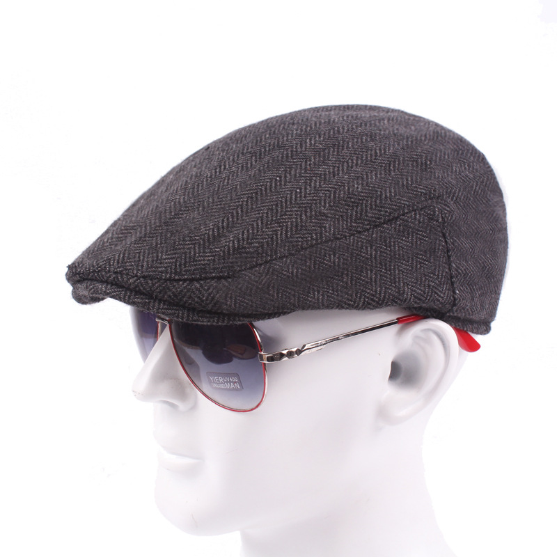 Hommes Rétro Couleur Unie Sertissage Chapeau Béret display picture 5