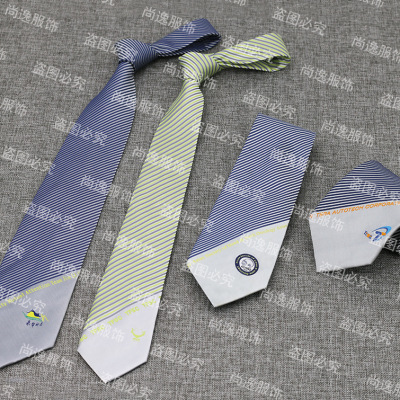 education Universities and Colleges student Jacquard weave Polyester necktie Customized Company group business affairs work clothes logo Silk tie