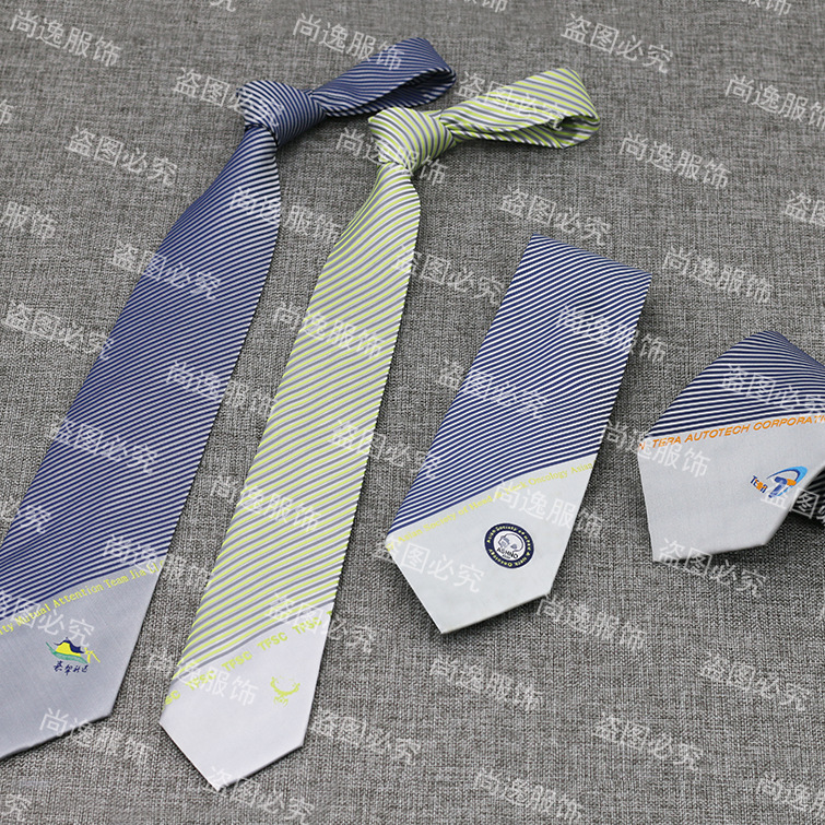 education Universities and Colleges student Jacquard weave Polyester necktie Customized Company group business affairs work clothes logo Silk tie
