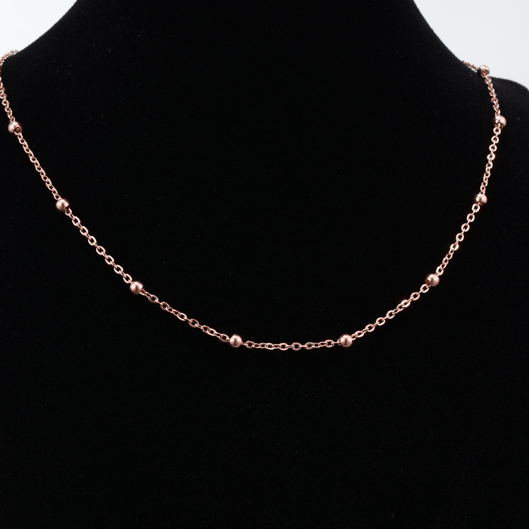 Titanium Steel Material Geometric Pattern Geometric Titanium Steel Inlaid Shell Inlaid Gold Necklace
