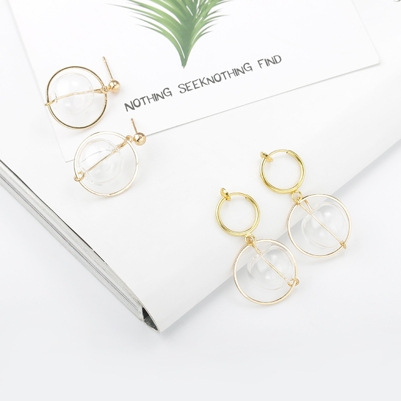 Simple Circle Long Earrings display picture 6