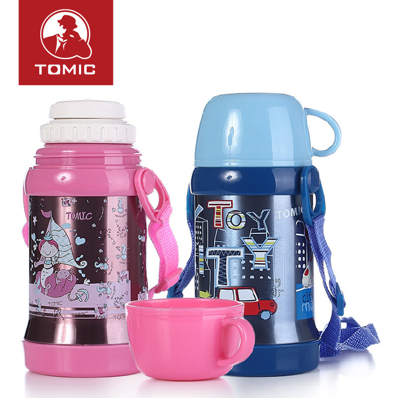 品牌直销 TOMIC特美刻 儿童保温杯 双层不锈钢水壶水杯子带杯盖