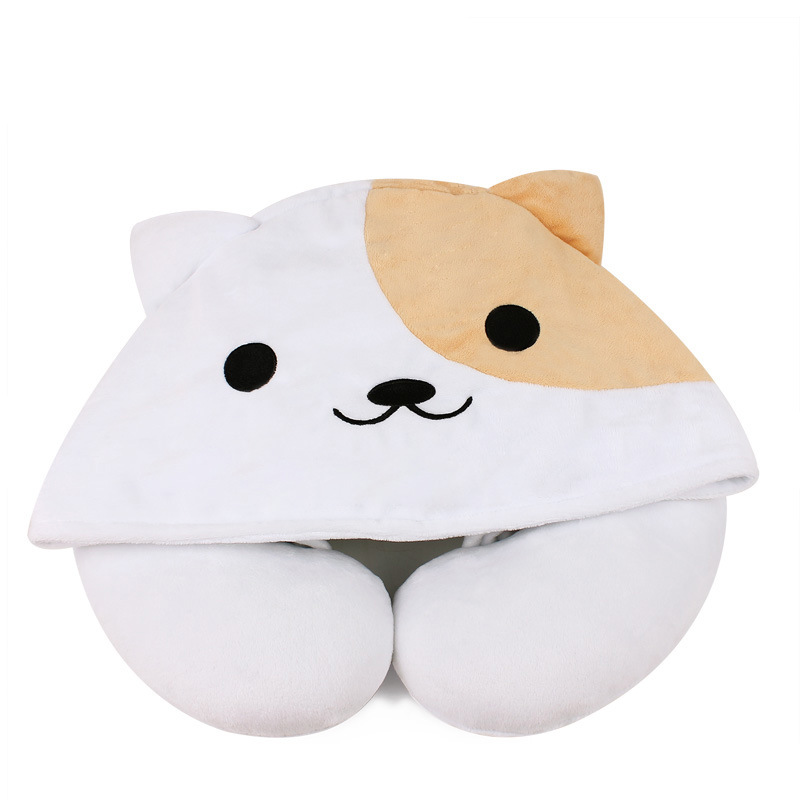 猫咪后院U型枕 猫咪后院周边U型枕帽子二合一遮光午睡枕靠枕批发