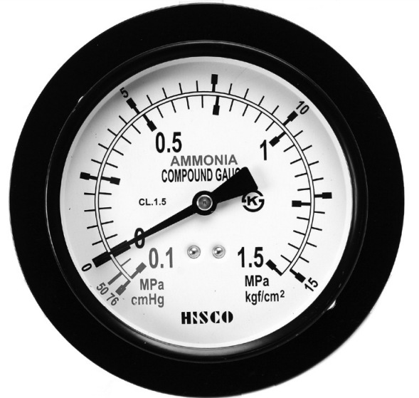韩国HISCO水压气压表抗震油压液压真空负压耐温耐震压力表
