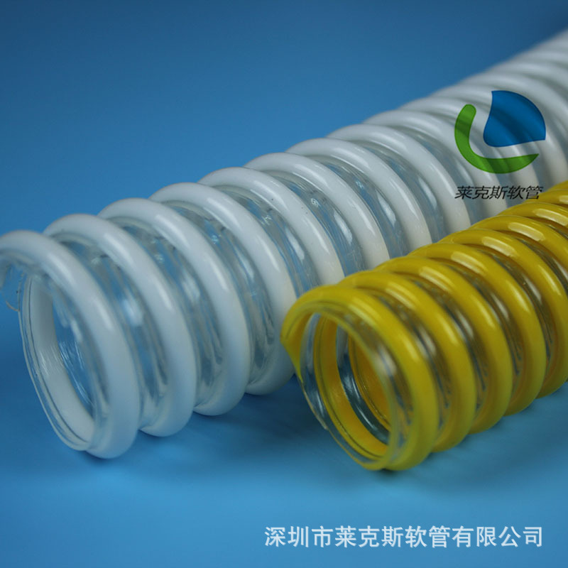 供应塑筋螺旋增强软管 塑料输送管  物料输送软管 PVC透明塑筋管
