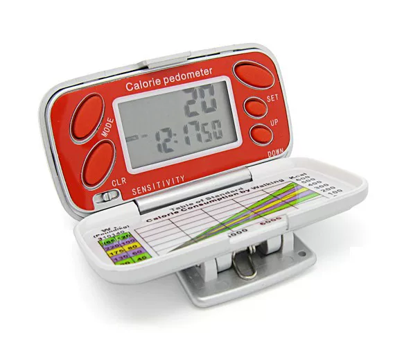 Multi-function pedometer with waist clip flip pedometer gift precision 10,000 pedometer