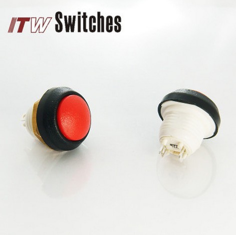 ITW Switches N48系列12mm带灯塑料按钮开关 防水IP67自锁复位