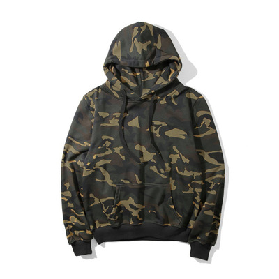 9029 Autumn New products Fleece Hooded camouflage Socket Sweater man Sweater Easy Of large number goods in stock Cross border Specifically for