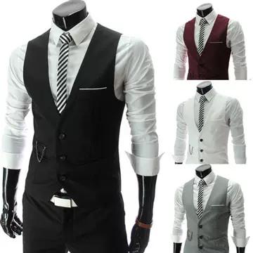 Spring foreign trade nightclub shampoo shop class dress casual men's Korean version of slim waistcoat student suit - ShopShipShake