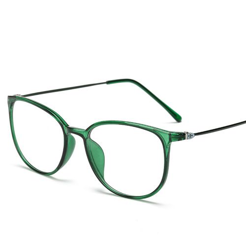 Korean version of plastic steel flat mirror TR90 glasses frame retro square frame optical glasses frame wholesale matching glasses frame