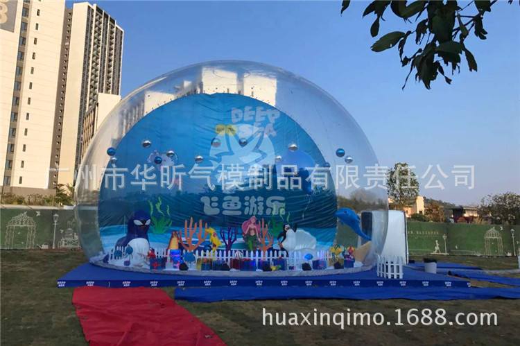 厂家供应商场个性圣诞布置 创意充气大型水晶球 圣诞节装饰