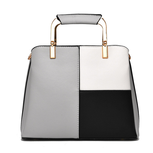 Women's Bags  New Fashion Color Matching Handbag Foreign Trade Large Bag One Shoulder Crossbody Bag Dropshipping