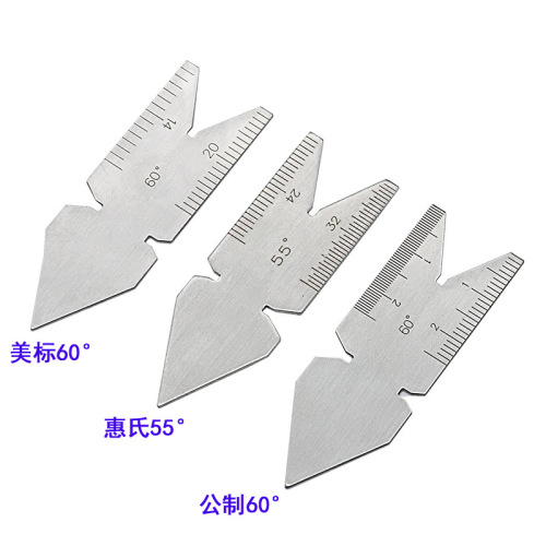 Wholesale 4-piece set 55&60° gauge measuring instrument metric and inch integrated thread gauge center gauge