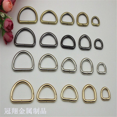 Luggage and luggage Hardware fittings factory Direct selling Various Specifications colour Of large number goods in stock Iron wire D buckle Semicircle buckle