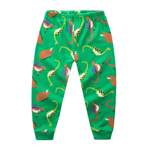 Children's Long-Sleeve Pajamas for Boys and Girls, 2-7 Years Old, Dinosaur Long-Sleeve Set, Cotton Children's Sleepwear
