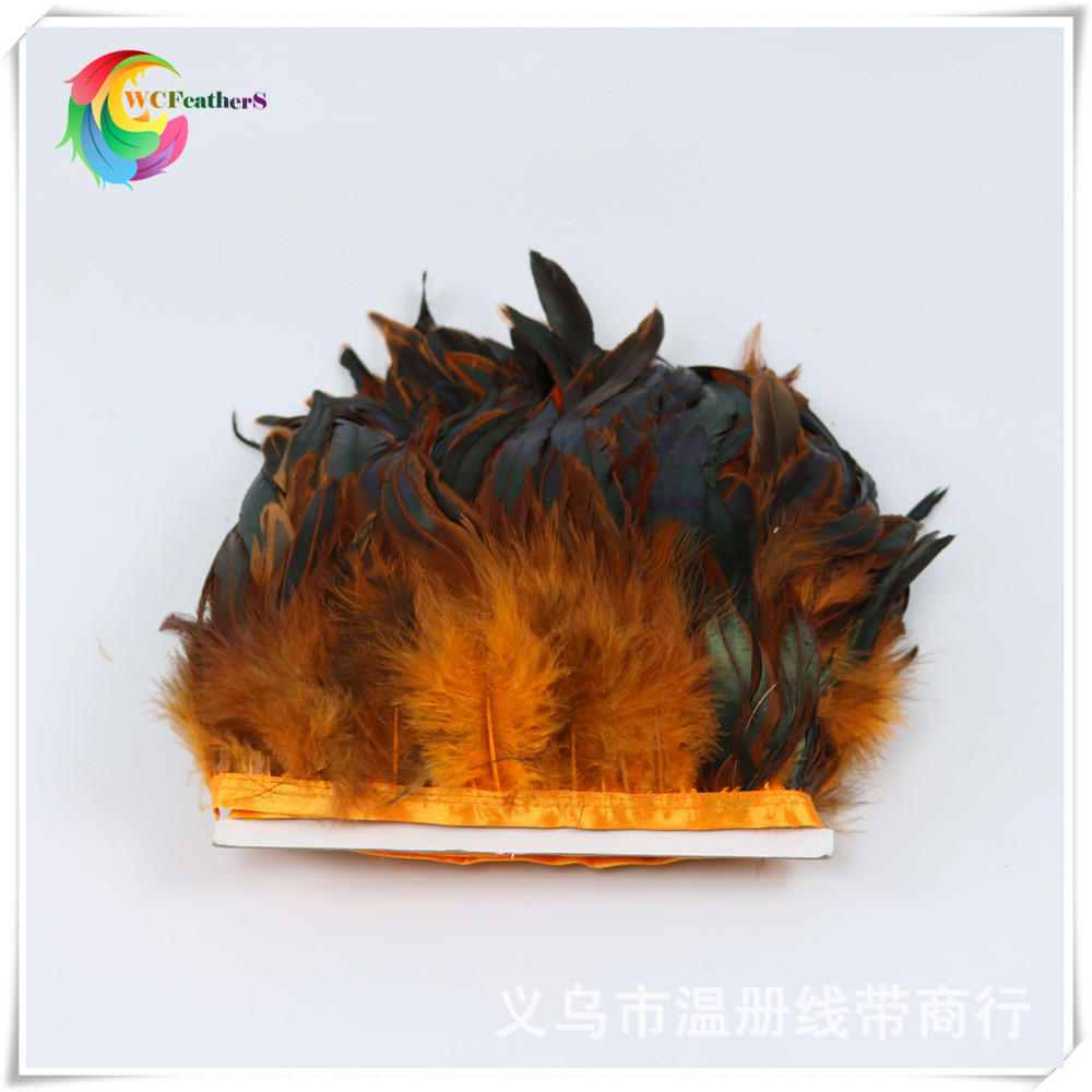 厂家直销双色永毛布边紫泳羽毛带舞台服装裙边17色现货拉丁舞裙摆详情图8