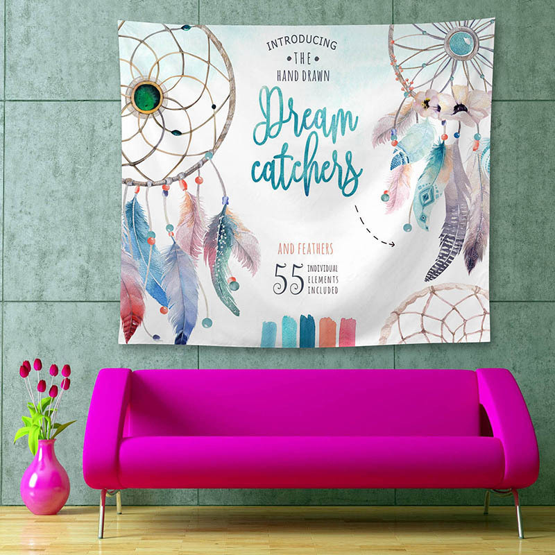 Tapiz Boxi colgando tela de fondo de tela mantel chica corazón dormitorio decoración colgante pintura tapiz Bohemia Toalla de playa