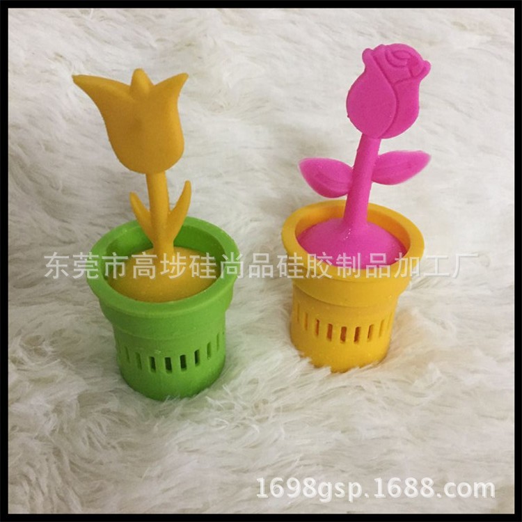 Dongguan modelo creativo silicona joyería de silicona maceta escritorio del coche pequeños adornos al por mayor