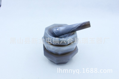 Manufactor wholesale internal diameter 50mm agate Original ore make solid powder Grind Agate mortar Mortar