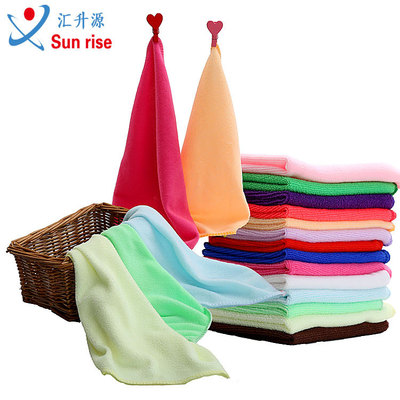 厂家批发 小毛巾25*25超细纤维方巾 赠品礼品活动儿童手帕小方巾