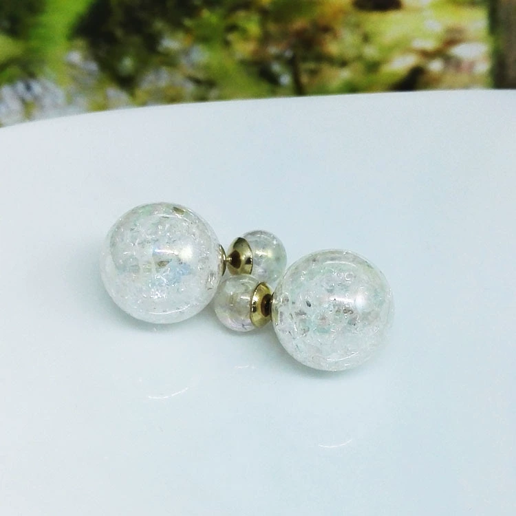 Ва́льцузские двойные сферические серёжки из жемчуга, японский и корейский стиль, без названия площадки