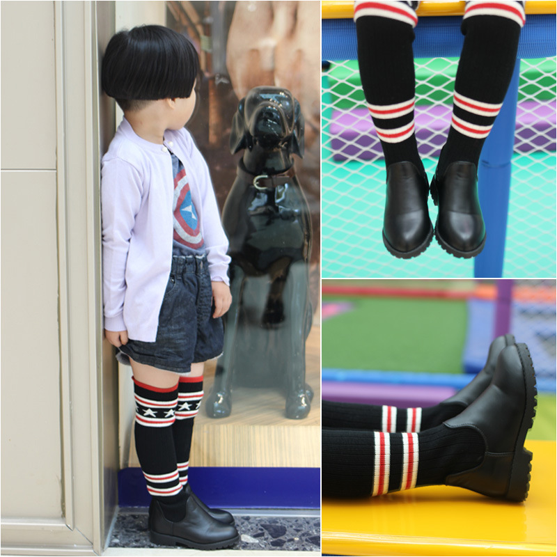 2021 new pattern Spring and autumn season girl Jackboot children Boots child Korean Edition knitting baby fashion