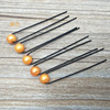 Metal hairgrip for bride, classic Chinese hairpin, tools set from pearl, 6cm