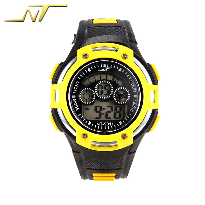 厂家直销夜光多功能热销学生运动防水手表儿童电子表批发NT-9011|ms