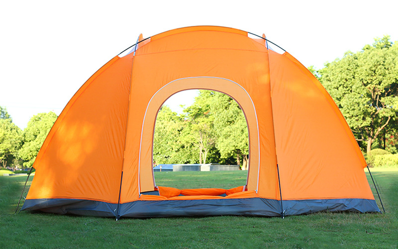 Outdoor 5-8 people multi-person tent park large double-layer double-door mountaineering tourism camping rainproof large tent