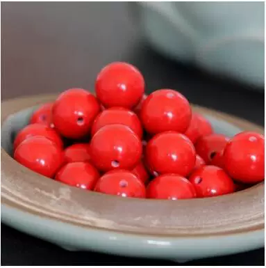 Round beads, accessories, accessory, cinnabar