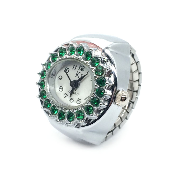 21g Weight Ordinary Glass Mirror Material Alloy Strap Material Watch Rings Classification Pointer+Number Display Type Round Dial Shape Daily, Street Occasion Quartz Movement Geometric Pattern All Seasons Season Women's Gender Retro, Classic Style Style Retro Classic Style Geometric Quartz Watch Rings 2