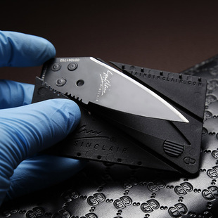 Кредитная карта складные ножи мини -карты визитной карточки нож нож нож для ножа кожаная подарочная карта инструмента