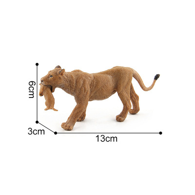 Thương mại nước ngoài công viên động vật rắn mô hình động vật hoang dã mô phỏng đồ chơi trẻ em loạt các tùy chọn Lion gia đình