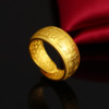 Golden ring, long-lasting brass accessory, 24 carat white gold