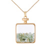 Crystal, photo frame, pendant, necklace handmade, organic chain, square perfume, accessory, new collection