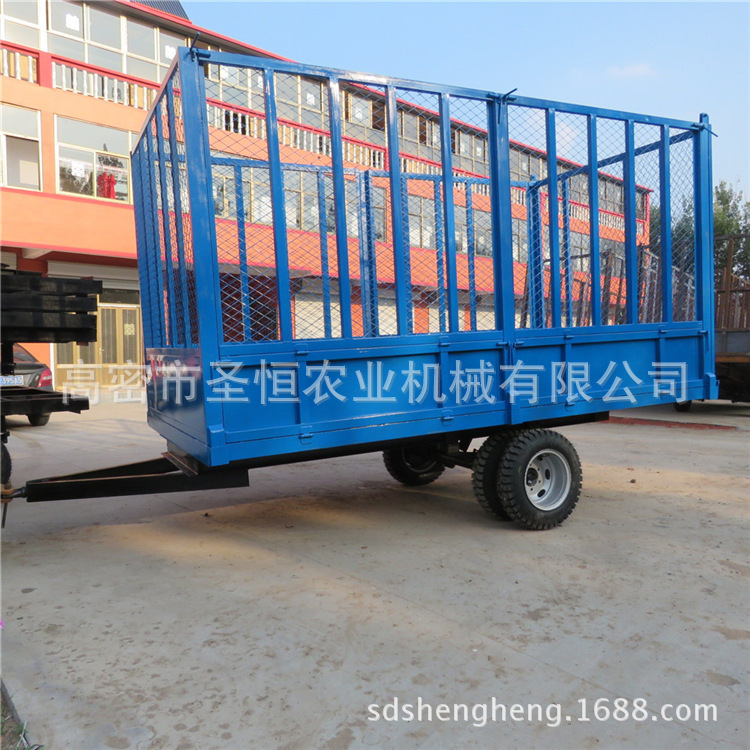 厂家专业批发5吨高栏农用运输挂车 农用工具车 拖拉机挂车工具车