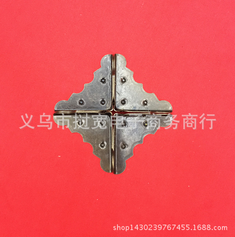 仿古相册包角片书角画册花纹护角木盒包角复古压角 箱包五金配件