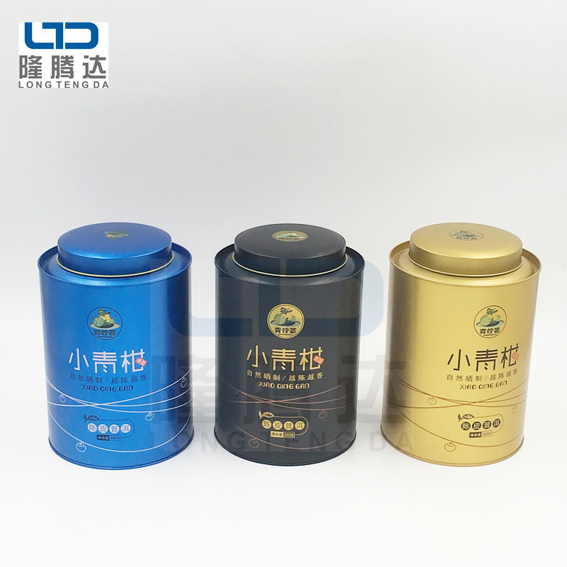 新会小青柑铁罐大红柑马口铁盒陈皮普洱包装盒定制生产厂家