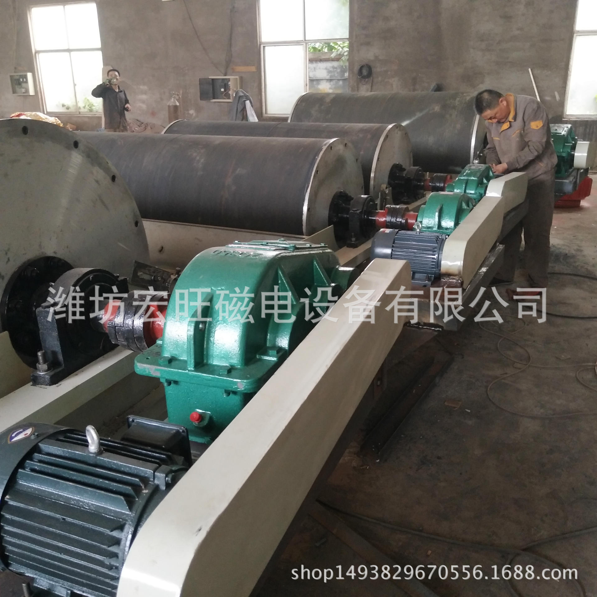 强力磁滚筒干式磁选机滚筒磁选机永磁皮带轮批发