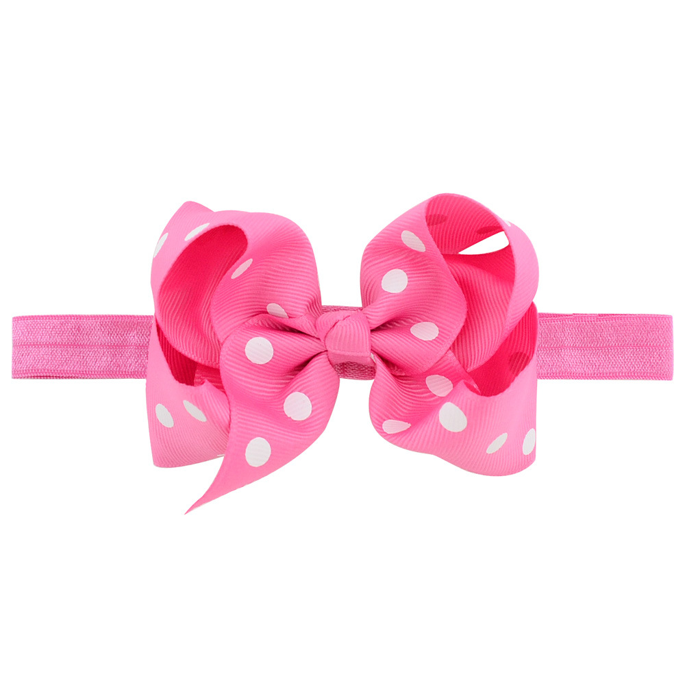 New Korean Style Children's Printed Dots Bow Headband Set display picture 5