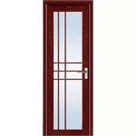 定制圆弧铝平开门 钢化玻璃铝合金卫生间门 整套铝合金洗手间门