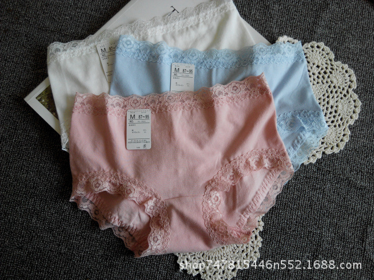 Long-term payment for goods foreign trade Japanese solid color cotton underwear ladies waist hip cotton underwear a generation of hair