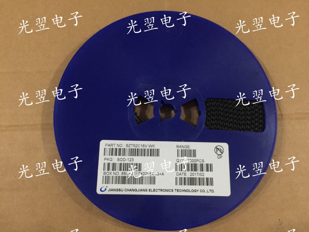 贴片稳压管二极管 BZT52C16 WK 16V SOD-123 1206 长电