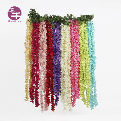 Artificial Flower Wedding supplies Flowers of 2m Hydrangea Wisteria Rattan Ocean Orchids Flowers of Of large number goods in stock