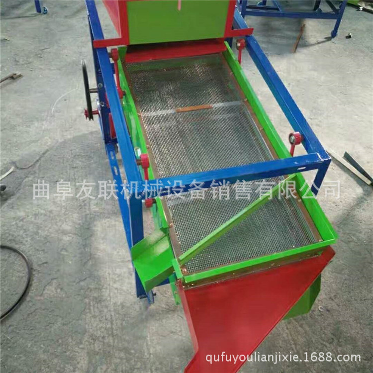 双层中草药除杂筛选机 稻谷除灰尘振动清选机 粮食精选机 62